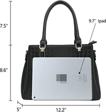 Load image into Gallery viewer, Women Satchel Bags Handle Shoulder Handbags and Purses Pockets Zipper Leather Crossbody Bags