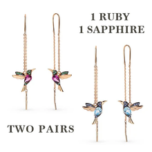 Load image into Gallery viewer, Ladies Elegant Hummingbird Rhinestone Stud Earrings