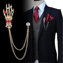 Load image into Gallery viewer, Skull bracelet /brooch (size adjustable)
